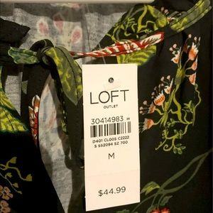 Women’s Loft Black Floral Blouse